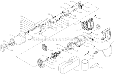 Part Location Diagram of 911451SV DeWALT SHOE ASSEMBLY